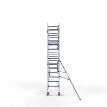 Euroscaffold Steigeraanhanger 250 + Rolsteiger Professional Voorloopleuning Enkel 75 x 250 x 5,2 meter werkhoogte