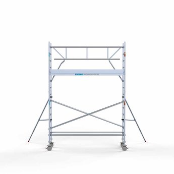 Euroscaffold Steigeraanhanger 305 + Rolsteiger Professional Voorloopleuning Enkel 75 x 305 x 5,2 meter werkhoogte