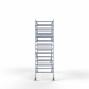 Euroscaffold Steigeraanhanger 305 + Rolsteiger Professional Voorloopleuning Dubbel 135 x 305 x 5,2 meter werkhoogte