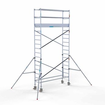 Euroscaffold Steigeraanhanger 250 + Rolsteiger Original 75 x 250 x 6,2 meter werkhoogte