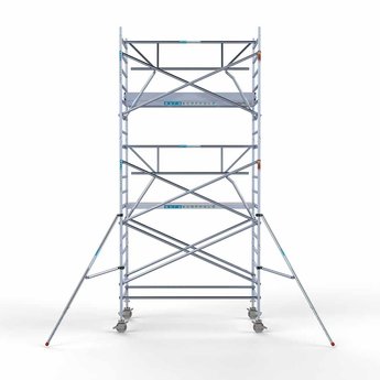 Euroscaffold Steigeraanhanger 250 + Rolsteiger Professional Voorloopleuning Enkel 135 x 250 x 6,2 meter werkhoogte