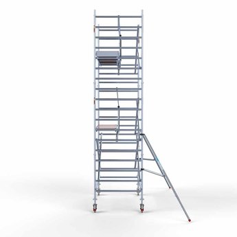 Euroscaffold Steigeraanhanger 250 + Rolsteiger Professional Voorloopleuning Enkel 135 x 250 x 6,2 meter werkhoogte
