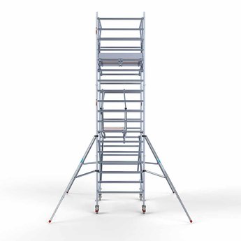 Euroscaffold Steigeraanhanger 250 + Rolsteiger Professional Voorloopleuning Dubbel 135 x 190 x 6,2 meter werkhoogte