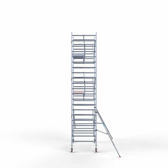 Euroscaffold Steigeraanhanger 250 + Rolsteiger Professional Voorloopleuning Enkel 135 x 250 x 7,2 meter werkhoogte