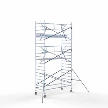 Euroscaffold Steigeraanhanger 305 + Rolsteiger Professional Voorloopleuning Enkel 135 x 305 x 7,2 meter werkhoogte