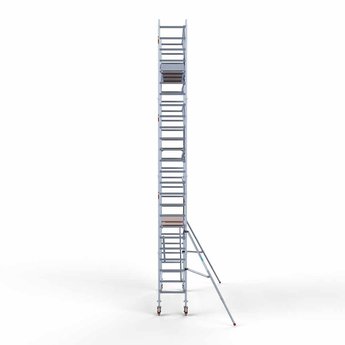 Euroscaffold Steigeraanhanger 305 + Rolsteiger Professional Voorloopleuning Enkel 75 x 305 x 8,2 meter werkhoogte