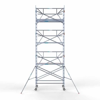 Euroscaffold Steigeraanhanger 250 + Rolsteiger Professional Voorloopleuning Enkel 135 x 250 x 8,2 meter werkhoogte