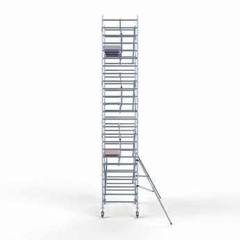 Euroscaffold Steigeraanhanger 250 + Rolsteiger Professional Voorloopleuning Enkel 135 x 250 x 8,2 meter werkhoogte