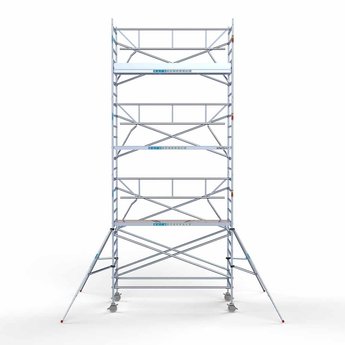 Euroscaffold Steigeraanhanger 305 + Rolsteiger Professional Voorloopleuning Enkel 135 x 305 x 8,2 meter werkhoogte