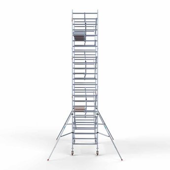 Euroscaffold Steigeraanhanger 305 + Rolsteiger Professional Voorloopleuning Enkel 135 x 305 x 8,2 meter werkhoogte