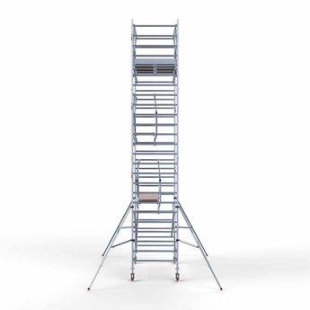 Euroscaffold Steigeraanhanger 250 + Rolsteiger Professional Voorloopleuning Dubbel 135 x 250 x 8,2 meter werkhoogte