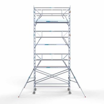 Euroscaffold Steigeraanhanger 305 + Rolsteiger Professional Voorloopleuning Dubbel 135 x 305 x 8,2 meter werkhoogte