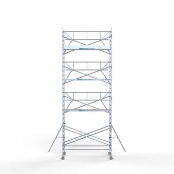 Euroscaffold Steigeraanhanger 305 + Rolsteiger Professional Voorloopleuning Enkel 135 x 305 x 9,2 meter werkhoogte