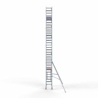 Euroscaffold Steigeraanhanger 250 + Rolsteiger Professional Voorloopleuning Enkel 75 x 190 x 10,2 meter werkhoogte