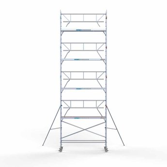 Euroscaffold Steigeraanhanger 305 + Rolsteiger Professional Voorloopleuning Enkel 75 x 305 x 10,2 meter werkhoogte