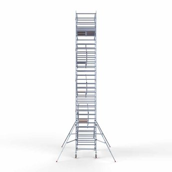 Euroscaffold Steigeraanhanger 250 + Rolsteiger Professional Voorloopleuning Dubbel 135 x 250 x 10,2 meter werkhoogte