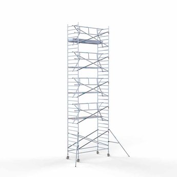 Euroscaffold Steigeraanhanger 305 + Rolsteiger Professional Voorloopleuning Enkel 135 x 305 x 11,2 meter werkhoogte