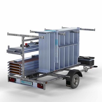 Euroscaffold Steigeraanhanger 305 + Rolsteiger Original 135 x 305 x 12,2 meter werkhoogte