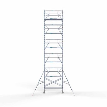 Euroscaffold Steigeraanhanger 250 + Rolsteiger Professional Voorloopleuning Dubbel 135 x 250 x 12,2 meter werkhoogte