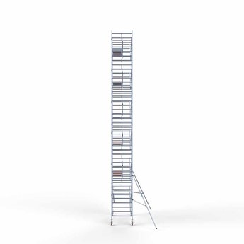 Euroscaffold Steigeraanhanger 305 + Rolsteiger Professional Voorloopleuning Enkel 135 x 305 x 13,2 meter werkhoogte