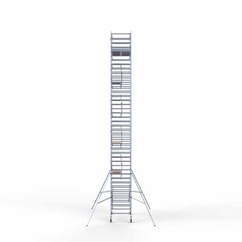 Euroscaffold Steigeraanhanger 250 + Rolsteiger Professional Voorloopleuning Dubbel 135 x 250 x 13,2 meter werkhoogte