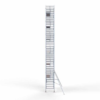 Euroscaffold Steigeraanhanger 305 + Rolsteiger Professional Voorloopleuning Enkel 135 x 305 x 14,2 meter werkhoogte