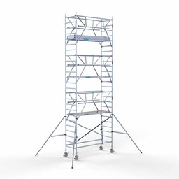 Euroscaffold Rolsteiger Professional 90x250 8,2m werkhoogte carbon vloer + dubbele voorloopleuning