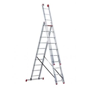 Altrex Altrex All Round driedelige ladder ongecoat 3x10 treden