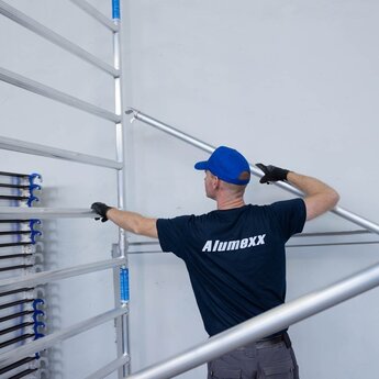 Alumexx Rolsteiger Alumexx Light 135x250 9,2m werkhoogte geschoord Carbon vloer