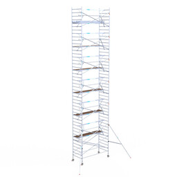 Euroscaffold Euroscaffold Euro rolsteiger 135x305 14,2m werkhoogte enkele voorloopleuning Carbon