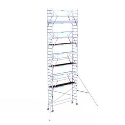 Euroscaffold Euroscaffold Euro rolsteiger 75x305 10,2m werkhoogte dubbele voorloopleuning