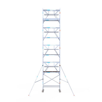 Euroscaffold Euroscaffold Euro rolsteiger 75x190 10,2m werkhoogte dubbele voorloopleuning Carbon