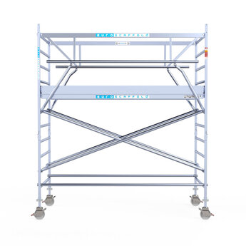 Euroscaffold Euroscaffold Euro rolsteiger 135x305 4,2m werkhoogte dubbele voorloopleuning Carbon