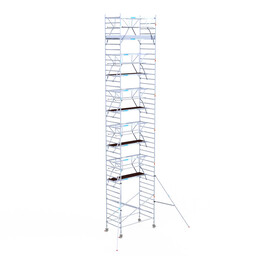 Euroscaffold Euroscaffold Euro rolsteiger 135x250 13,2m werkhoogte dubbele voorloopleuning Carbon