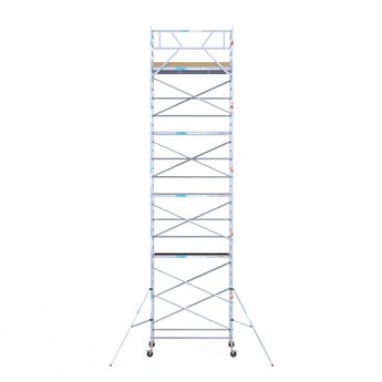 Euroscaffold Basis rolsteiger 135 x 250 x 11,2 meter werkhoogte met lichtgewicht platform