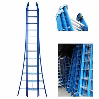 DAS 3 delige ladder 3x14 treden (blauwe coating)