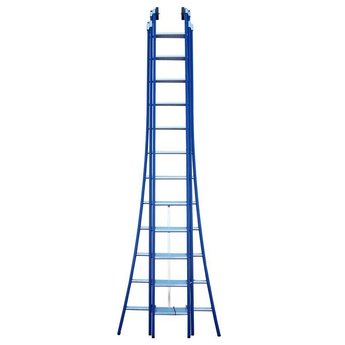 DAS 3 delige ladder 3x16 treden (blauwe coating)