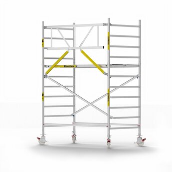 Panthera Panthera Basic met voorloopleuning rolsteiger carbon vloer 135x245x4,2m werkhoogte