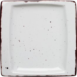 Porzellanserie "Granja" weiß Platte flach eckig, 18x18 cm