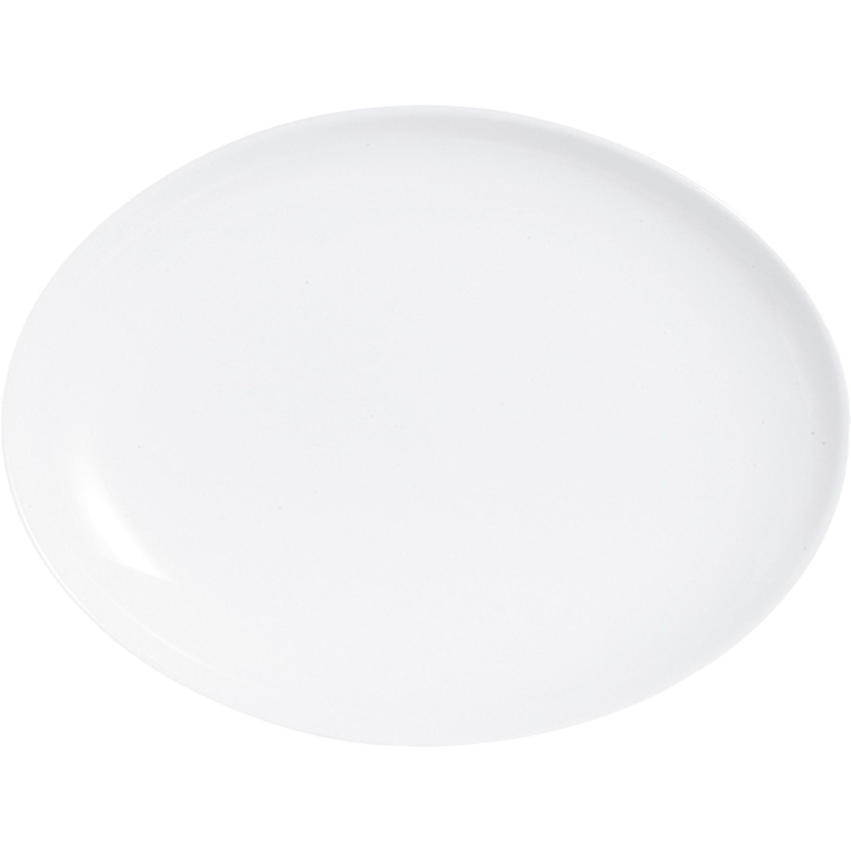 Hartglasgeschirr "Evolution" weiß Platte flach oval 33x25 cm