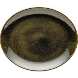 Porzellanserie "Shine" Jungle Platte flach oval, 31x25,5cm