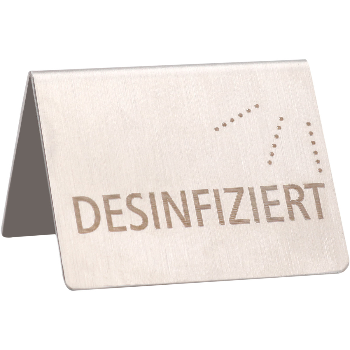 Tischaufsteller "Desinfiziert"