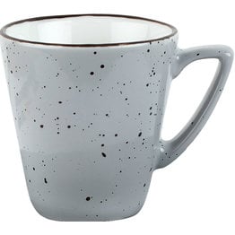 Porzellanserie "Granja" grau Tasse obere Kaffee Grande - NEU