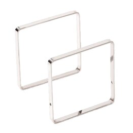 Buffet-Präsentation "OAK" Bügel 12x12cm Edelstahl 2er Pack - NEU