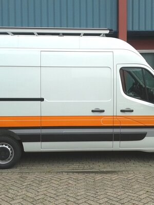 Aluminium imperiaal Opel Movano vanaf 2010 inclusief opsteekrol