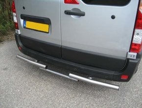 Citroen Rearbar RVS geborsteld Citroen Jumper vanaf 2006 uitvoering met trekhaak