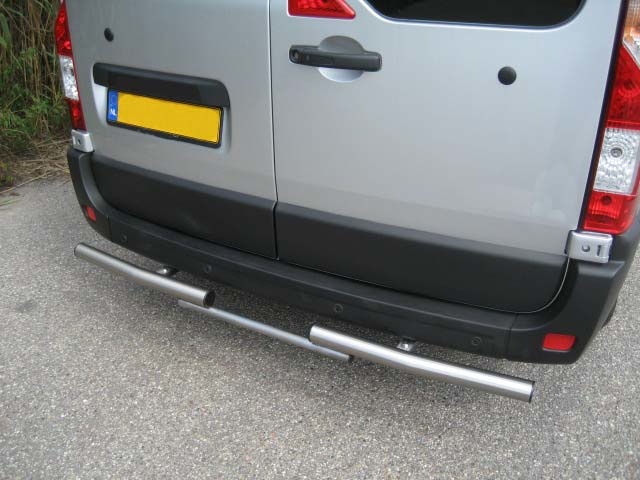 Rearbar RVS geborsteld Citroen Jumper vanaf 2006 uitvoering met trekhaak