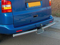 Rearbar RVS geborsteld Mercedes Vito vanaf 2014 uitvoering met trekhaak