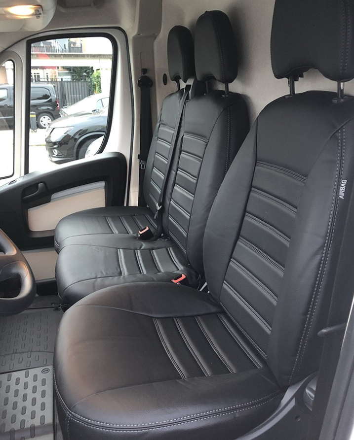 Stoelhoezen Mercedes Sprinter vanaf 2018 standaard stoel en duobank combinatie