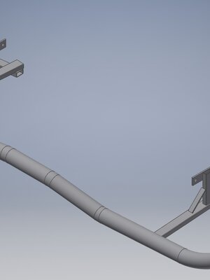 Rearbar RVS Mercedes Vito vanaf 2014 uitvoering met trekhaak doorlopend tot de wielkast